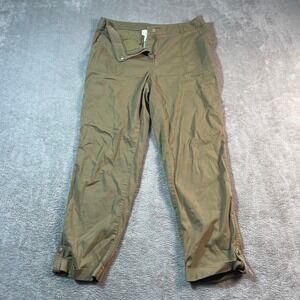 Chico's Ankle Pants Olive Green Cropped Casual Comfort Women's‎ Size 1.5